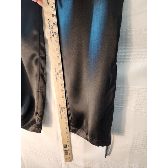 Intempo Womens Cargo Pants Black Satin Silk Ruched Leg Drawstring Size 16 Multi - Picture 7 of 11
